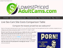 Tablet Screenshot of lowestpricedadultcams.com